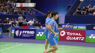 Yonex French Open 2016 | Badminton QF M1-WD | Juhl/Ped vs Chen/Jia