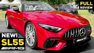 2023 MERCEDES AMG SL55 NEW BRUTAL V8 Roadster FULL Review Exterior Interior