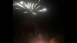 Взорвался грузовик с фейерверками. Truck with fireworks exploded