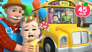 Wheels on the Bus Don't Cry Baby | Newborn Baby Songs & Nursery Rhymes