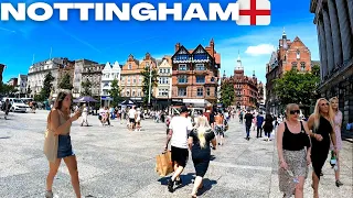 Walk in NOTTINGHAM England City Centre