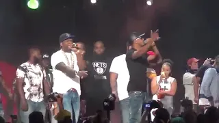 50 cent fight and snatch chain from SlowBucks at Summer Jam