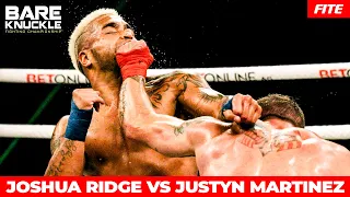 Gloves Off, Fists Fly: Joshua Ridge vs Justyn Martinez |BKFC Fight Night Tampa2 #boxing #bareknuckle