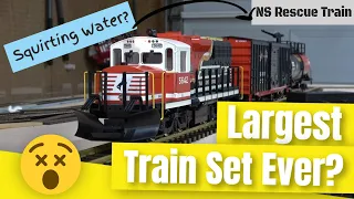 Unboxing & Review: LGB G Scale NS Rescue Train Set with Box Car, Water Shooting Tank Car & Sound!