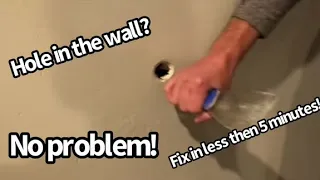 How to fix a hole in your wall in less then 5 minutes!!