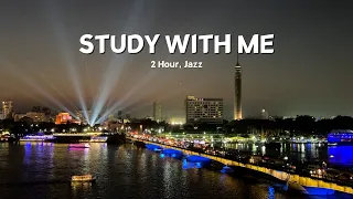 2 Hour Study With Me | Calm Jazz Music | Pomodoro Timer 50/10