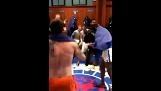 Rangers Changing Room Celebration