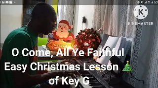 O Come All Ye Faithful // Easy Christmas Piano Lesson using Key G. pklarbi piano