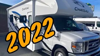 NEW 2022 THOR CHATEAU 25V Class C Gas Motorhome Ford Twin Beds / King Bed Dodd RV Show Tour Review