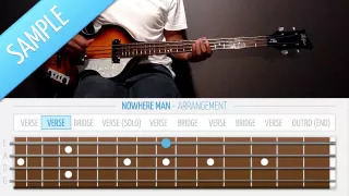 Nowhere Man (Premium Bass Lesson - The Beatles) - [Sample]