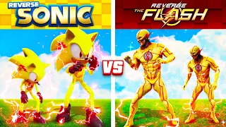 Reverse Flash Family vs. Reverse-Sonic Family In GTA 5! (GTA 5 RP Mods)