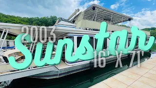 SOLD - 2003 Sunstar 16' x 71' Houseboat for Sale by HouseboatsBuyTerry.com