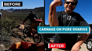 Pure Ovaries Takes Another Victim | Hawes Trail System | High Ridge | Iron Goat | MTB Crashes