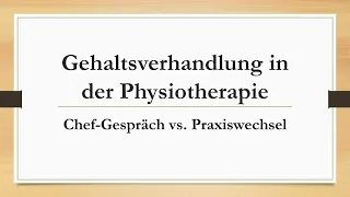 Gehaltsverhandlung Chef Gespräch vs  Praxiswechsel