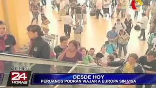 Desde hoy peruanos pueden viajar sin visa a 30 países de Europa (1/2)