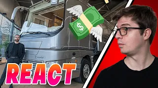Touring a $2,000,000 Luxury Motorhome with Secret Supercar Garage  - React