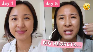 NO SKINCARE CHALLENGE: 1 week | Do NOT try this at home...