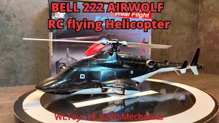 BELL 222 AIRWOLF RC Helicopter with XK K200 Mechanics