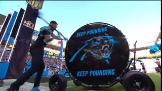 Steph Curry Pounds The Drum For The Panthers! | Panthers vs. Broncos | NFL