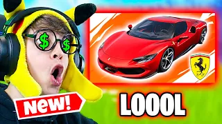 Nuevo COCHE de **MILLONARIO** en FORTNITE (Nueva Actualización FERRARI x Fortnite Directo Challenge)