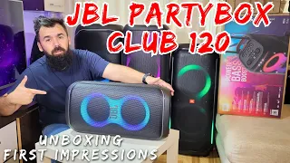 JBL Partybox Club 120 Unboxing and First Impressions + Sound Test