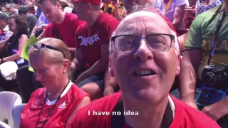 Canadiens Fans in the Opening Ceremony