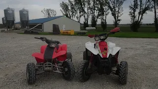 2006 TRX 300ex VS Polaris Scrambler 400 (Drag Race)