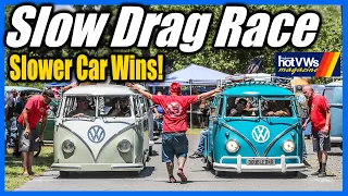 Slow Drag Race! Slower Car Wins!