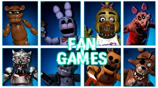 FNAF AR Fangames Animatronics Jumpscare & Workshop animations  compilation