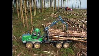 🌲4K|*DreamTEAM* • John Deere 1910G & Komatsu 951 - C164 • Harvester & Forwarder • LoggingExtrem •#1🌲