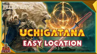 Elden Ring Uchigatana Katana Location - How To Get It Easy - Very Early Game Weapon