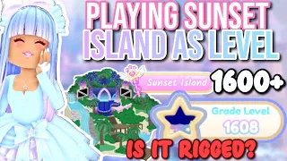 PLAYING SUNSET ISLAND AS LEVEL 1600+| Roblox Royale High Glitterfrost 2023