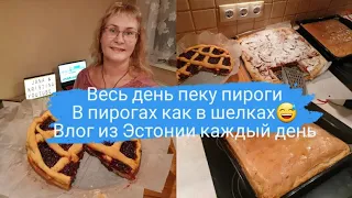 Пеку весь день.Три пирога для всей семьи.Пирог с мясом,с яблоками и с вареньем.Эстонская выпечка