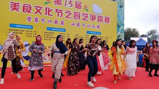 indian dance on food festival in china 💃🕺// indian dance in china  | 😎❤️