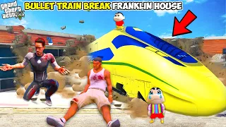 Franklin & Shinchan Find Bullet Train Stops In Front Of Franklin's House | GTA 5 AVENGERS