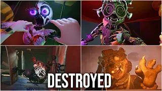 Every ANIMATRONIC that were DESTROYED by Cassie - FNAF Security Breach Ruin DLC (4K60fps)