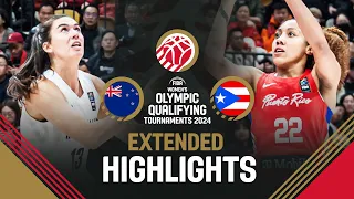 New Zealand 🇳🇿 v Puerto Rico 🇵🇷 | Extended Highlights | FIBA Women's OQT 2024