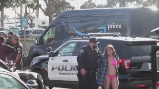 Woman in bikini leads police on short pursuit near LAX