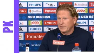 HSV-Trainer Gisdol nagelt gegen Eurosport und Sky - Pressekonferenz