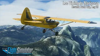 Leg 25, Lee Vining to Mariposa - Nevada Bush Trip - Savage Cub - Microsoft Flight Simulator 2020