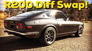 Datsun 240z R200 differential install with T3 mustache bar