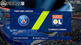 FIFA 22 - Paris Saint Germain vs Lyon - Ligue 1 Uber Eats Full PS5 Gameplay   Predictions | PS5