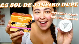 SOL DE JANEIRO BRAZILIAN CRUSH ALDI DUPE AND LAYERING COMBOS