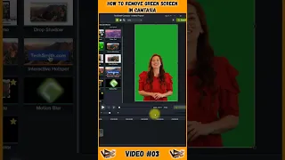 How to remove Green Screen in Camtasia 2021 | #camtasia #greenscreen #shorts #tutorial