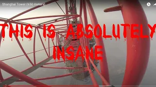 Reaction Video of  Shanghai Tower (650 meters) Crain Climb