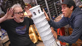 Adam Savage's One Day Builds: Leaning Tower of Pisa Gag (with @ZachKing!)