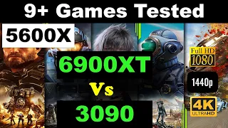 AMD 6900XT vs 3090 Testing with Ryzen 5600X in Battlefield 5, Red Dead Redemption 1080p, 1440p, 4k