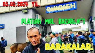 05.05.2024 Yil,Toshkent vil,Boʻstonliq tumani,Platina Mol Bozori,Barakalar.