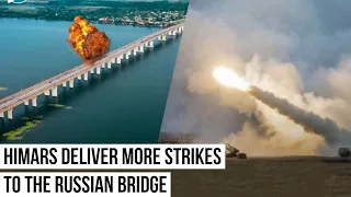 HIMARS deliver at least 8 more strikes on the Antonovsky bridge across the Dnieper.