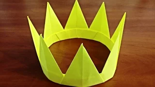 how to make a crown of paper with their hands Origami crown Origami crown